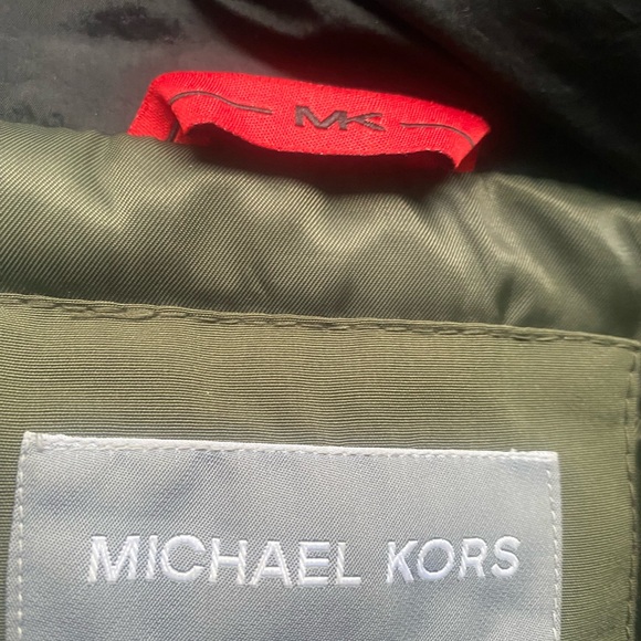Michael Kors Olive Green Parka with Black Quilted Inner Layer - Picture 5 of 13